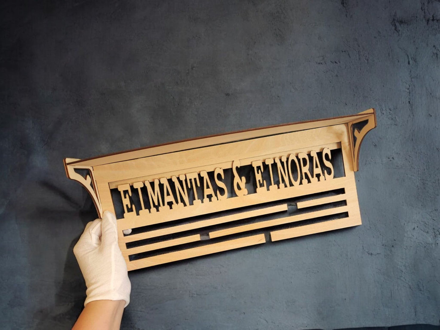 Personalised Trophy Shelf, Medal holder