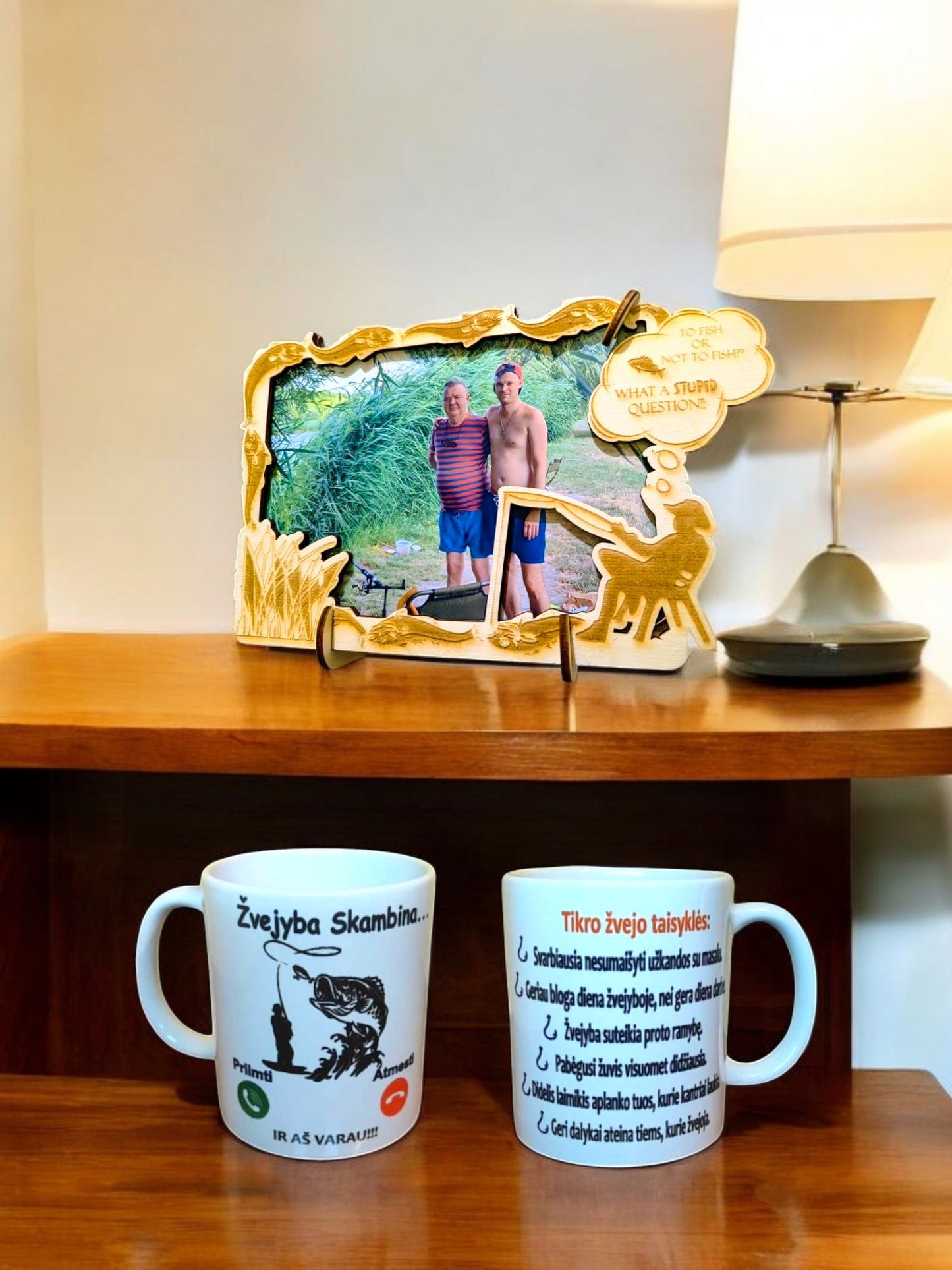MUG & Photo Frame - Fishing rules