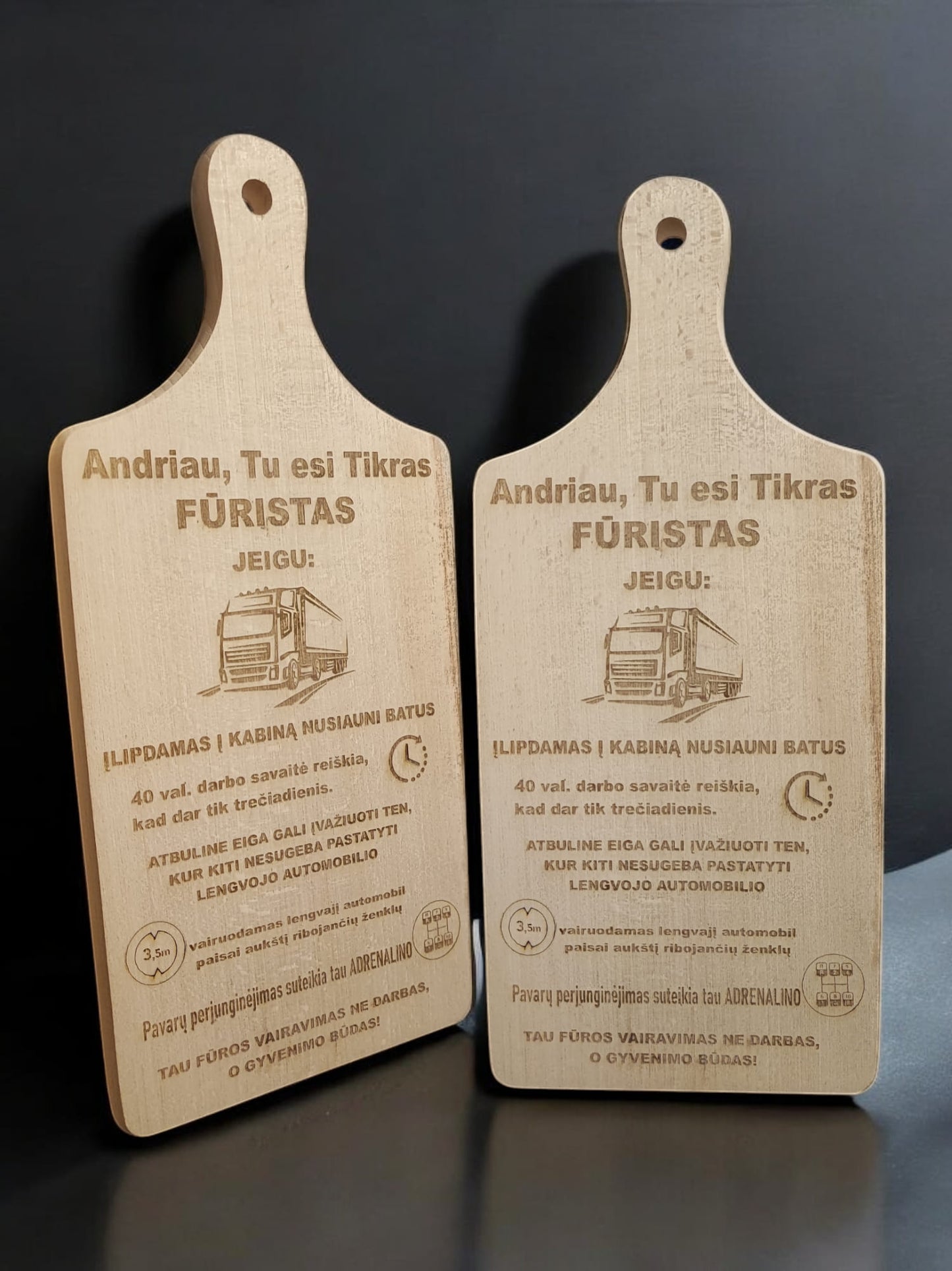 Chopping board "Lorry driver Rules"