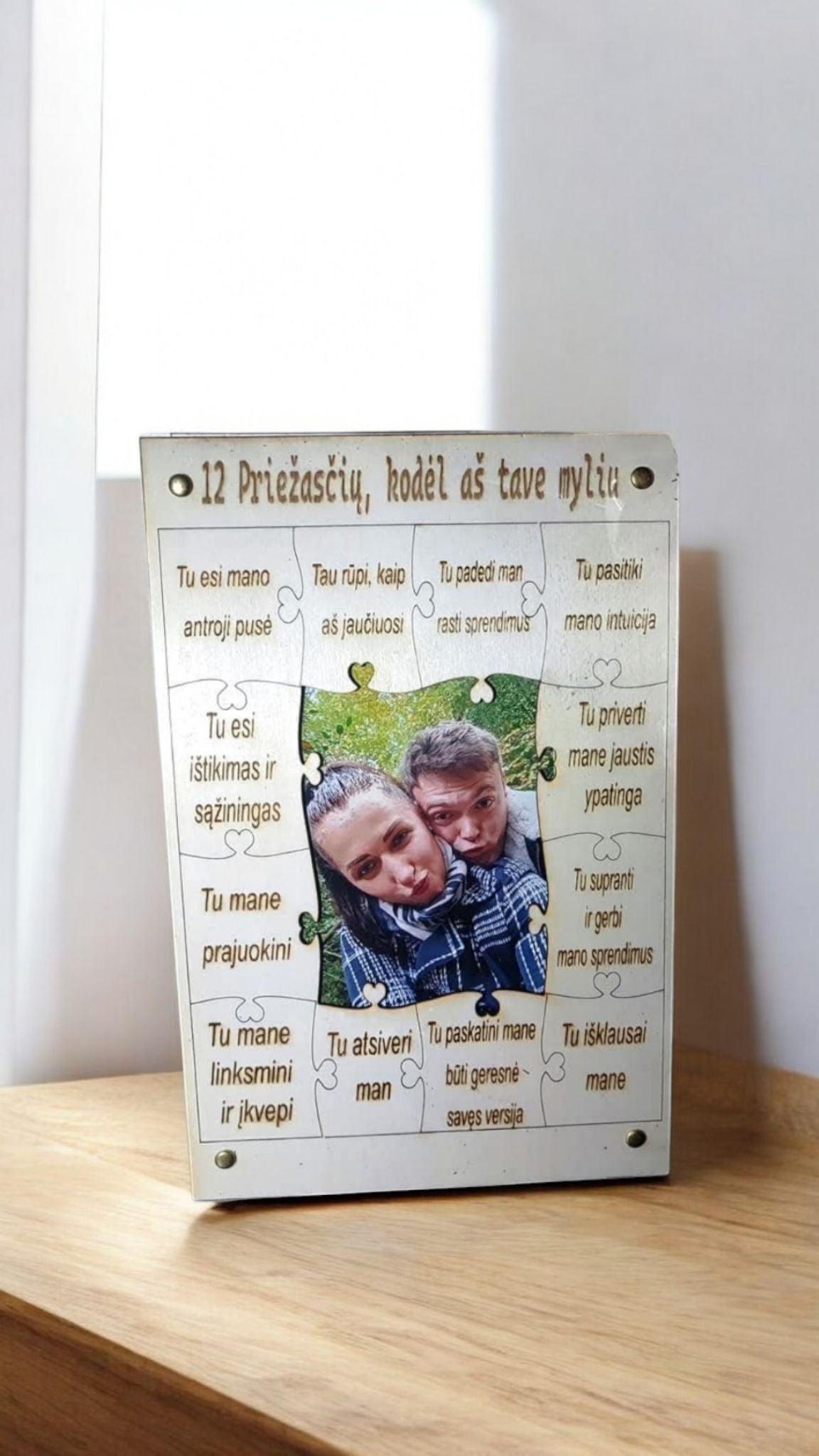 Personalized frame - puzzle "12 Reasons why I love you"