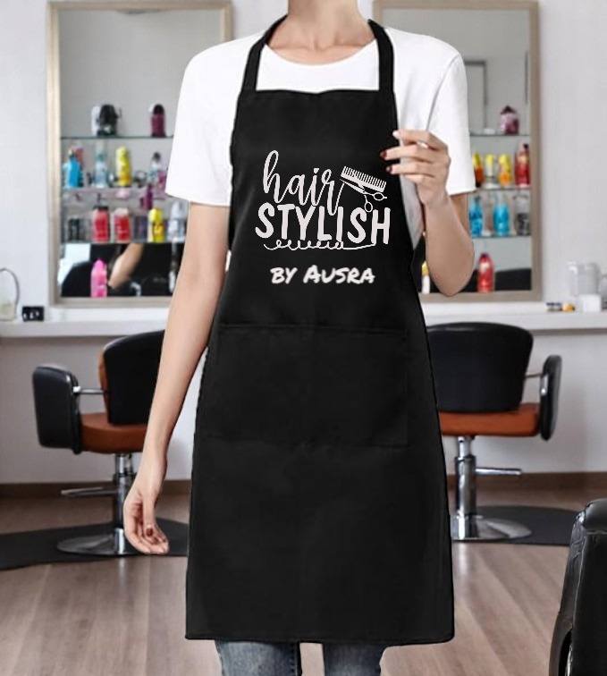 Kitchen Apron, Adjustable Kitchen Chef Aprons with 2 Pockets, Women Men Aprons for Home Kitchen, Restaurant, Coffee House, Baking Gardening BBQ, Professional Apron