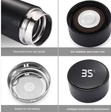 Thermos Bottle with Digital Temperature Display LED