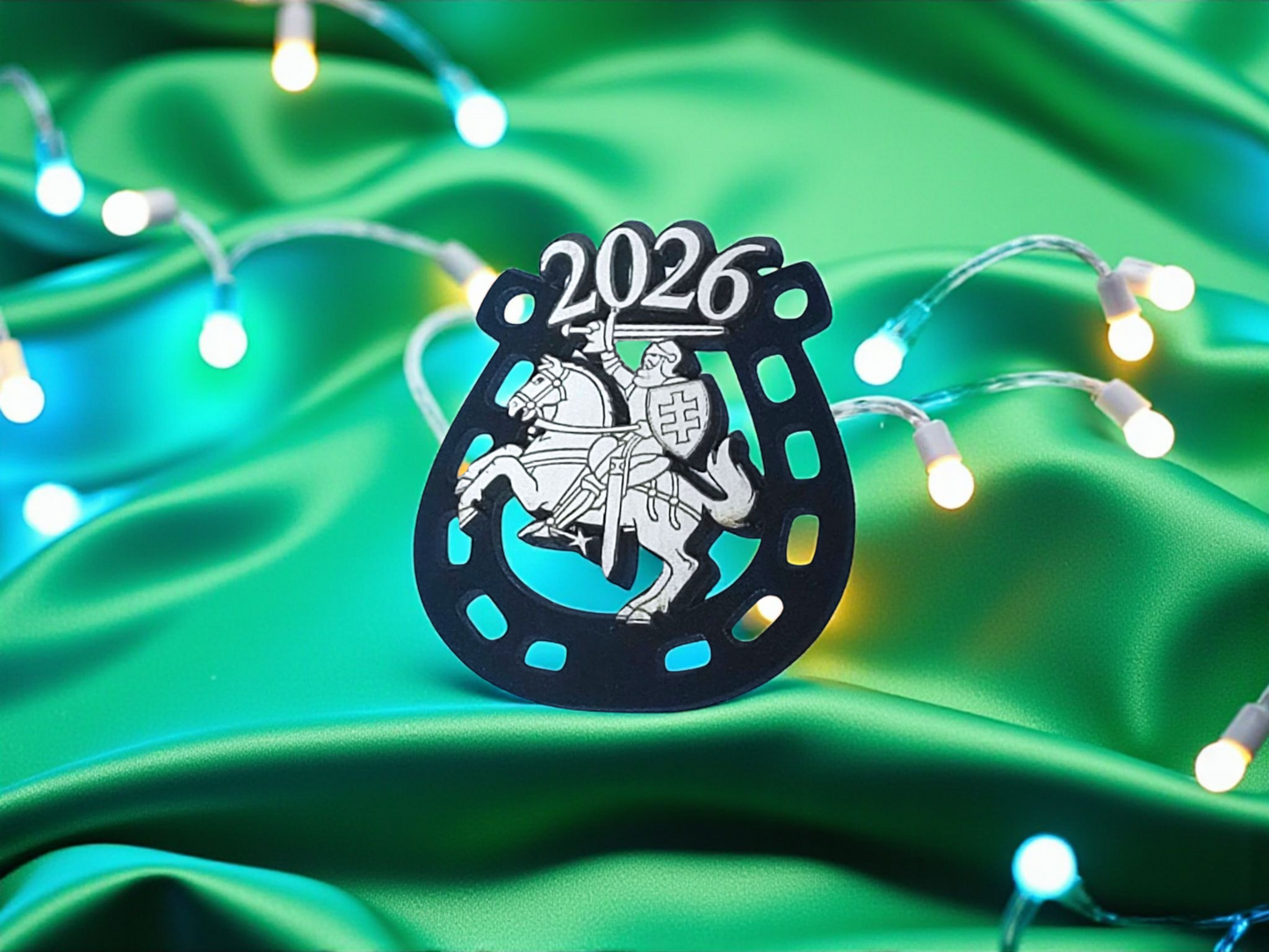 Wooden Fridge Magnet With LIETUVOS HERBAS "VYTIS" 2026