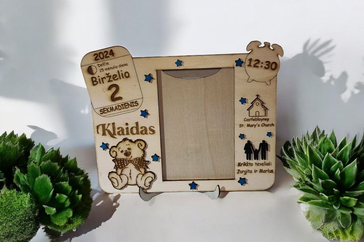 📸 Personalizuota metrika vaikui, vestuvėms ir ypatingoms progoms – medinė dekoracija