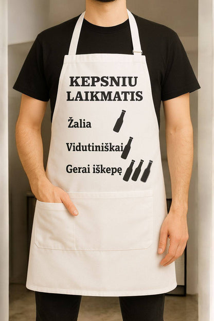👨‍🍳 Personalizuojama prijuostė – vardas, tekstas ar nuotrauka