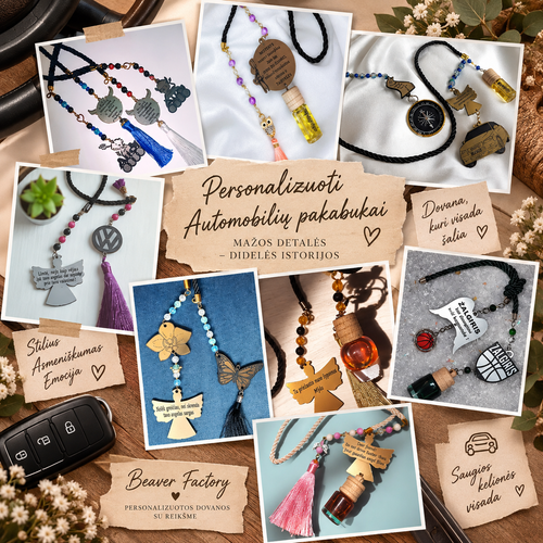 Automobilio pakabukas – angelas ir kitos formos 😇