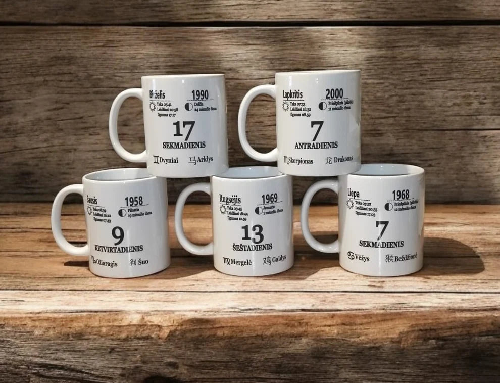Personalizuotas puodelis „Kalendoriaus lapelis“