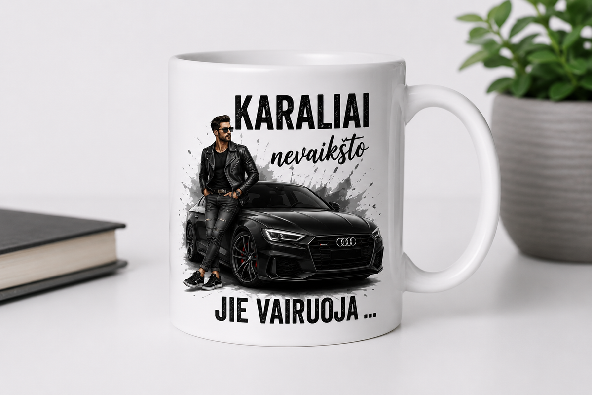 Puodelis Karaliai nevaikšto – jie vairuoja