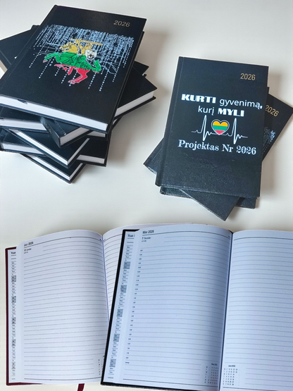 2027 metų darbo knyga Projektas 2027 – darbo kalendorius ir užrašų knyga
