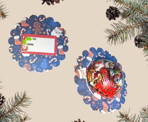 🎁 Mini Holiday Gift Bubble – Sweet Treats & Lucky Magnet