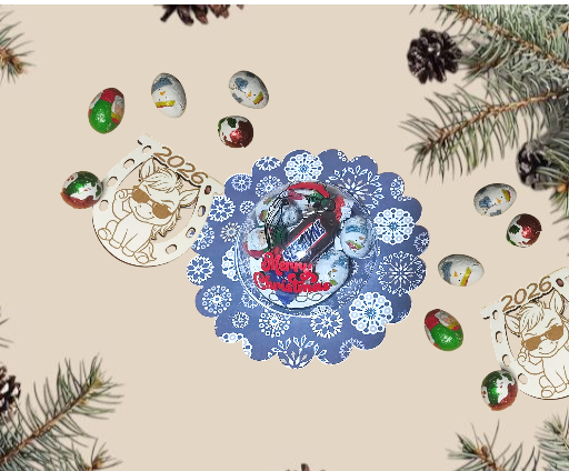 🎁 Mini Holiday Gift Bubble – Sweet Treats & Lucky Magnet