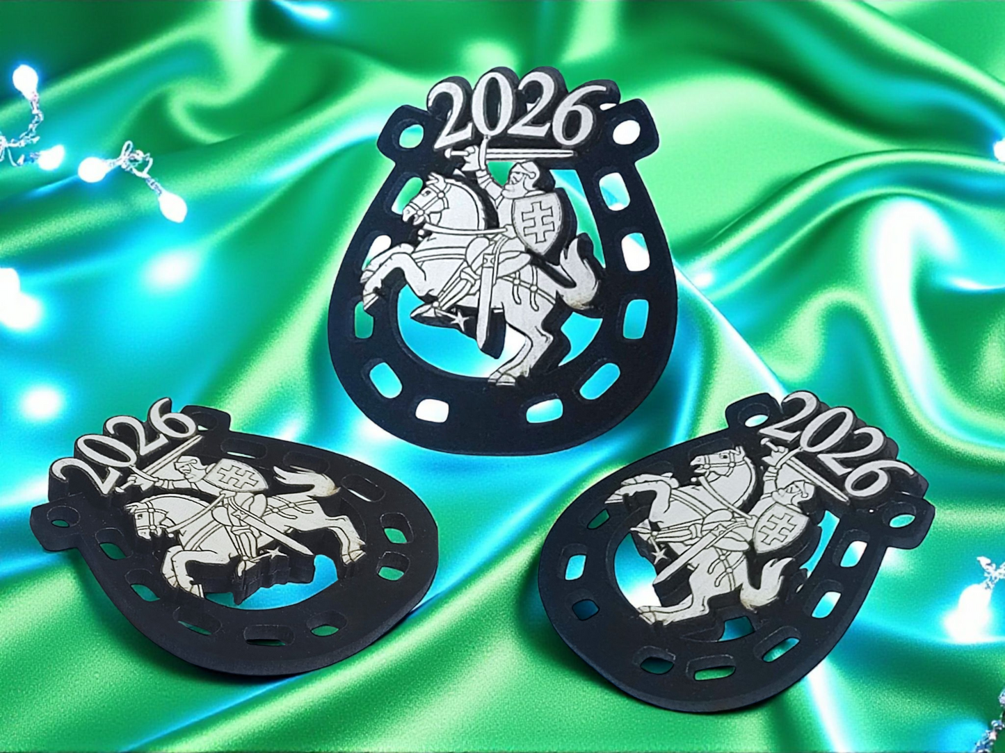 Wooden Fridge Magnet With LIETUVOS HERBAS "VYTIS" 2026