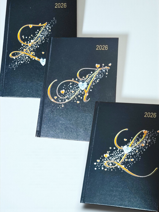 NOTEBOOKS 2026 DIARYS with gold Letter